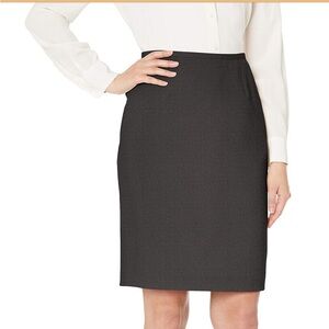 JONES NEW YORK CLASSIC BLUE INK ALL WOOL & LINED PENCIL MINI SKIRT SZ 10 PETITE